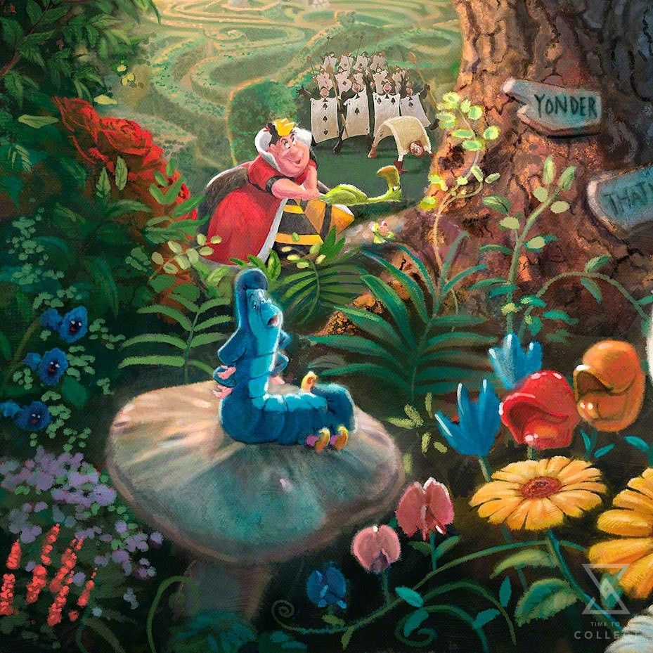 929x929 Animated Alice In Wonderland Background Alice In Wonderland Wallpaper By Disney X Sanderson Stillorgan Decor