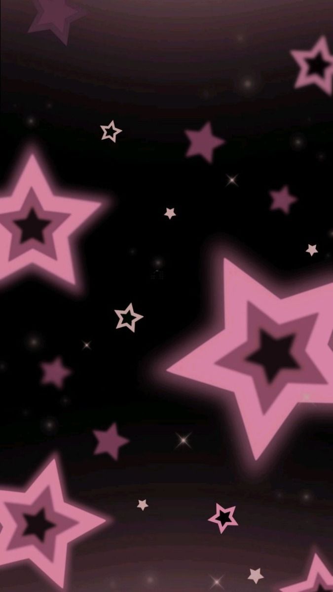 675x1200 Wallpaper Hitam untuk HP. Pink star background, Pink and black wallpaper, Pink wallpaper hello kitty