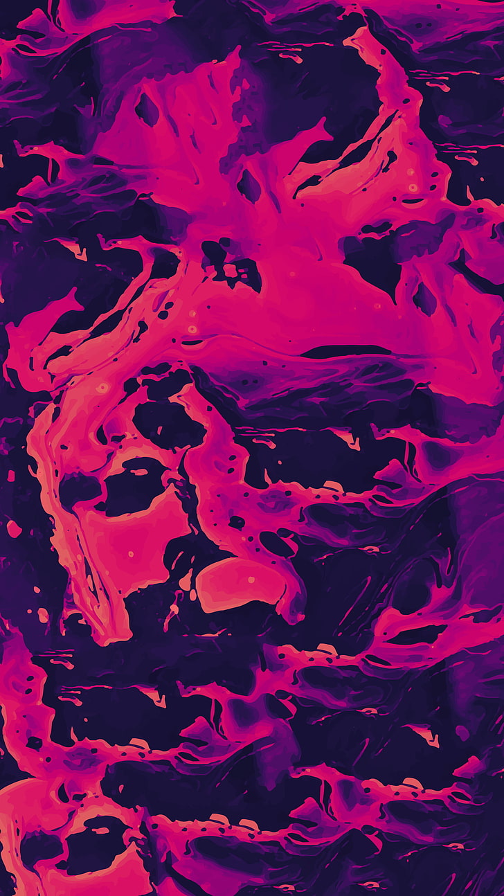 728x1294 HD wallpaper: red and black abstract painting, portrait display, pink, full frame
