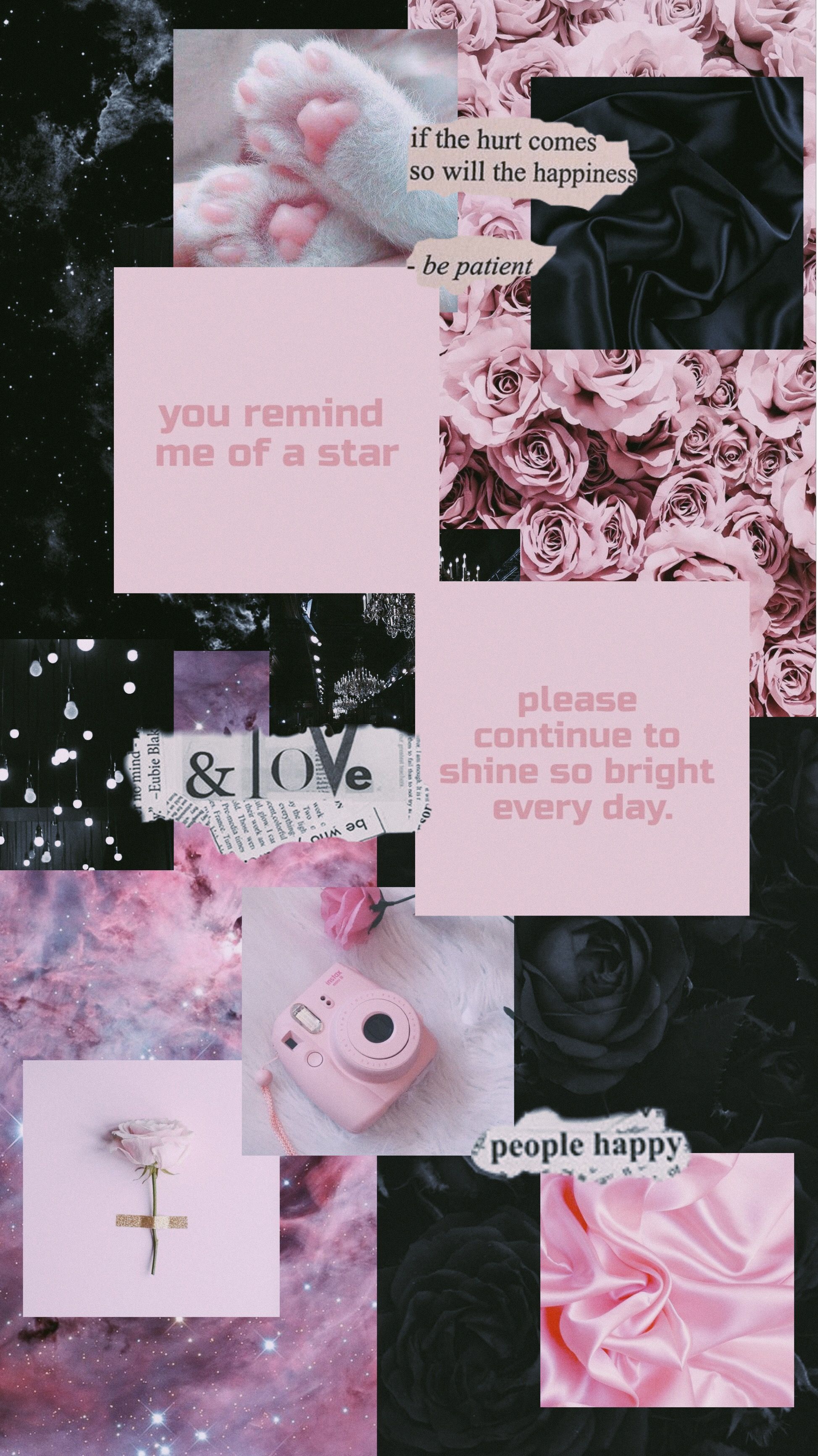 1947x3465 Pink And Black Aesthetic Wallpaper