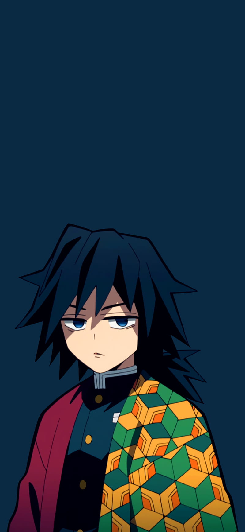 800x1733 Giyu tomioka, anime, blue, kimetsu no yaiba, kny, HD phone wallpaper