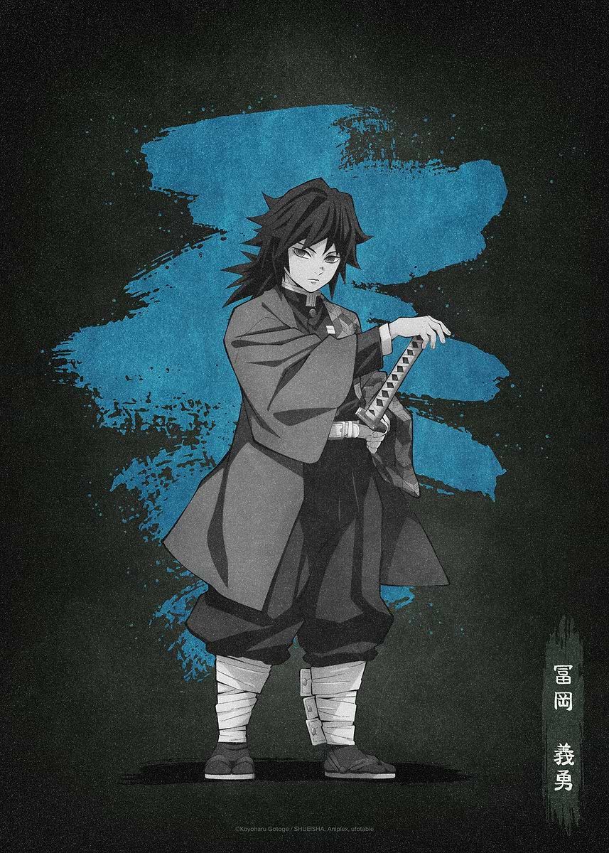 857x1200 Demon Slayer Big Poster 1000x1000 Giyu Tomioka [New]