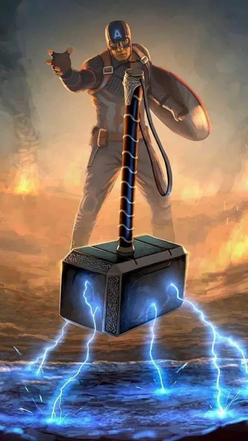 800x1422 Thor, mjolnir, vingadores, marvel, avengers, mcu, HD phone wallpaper