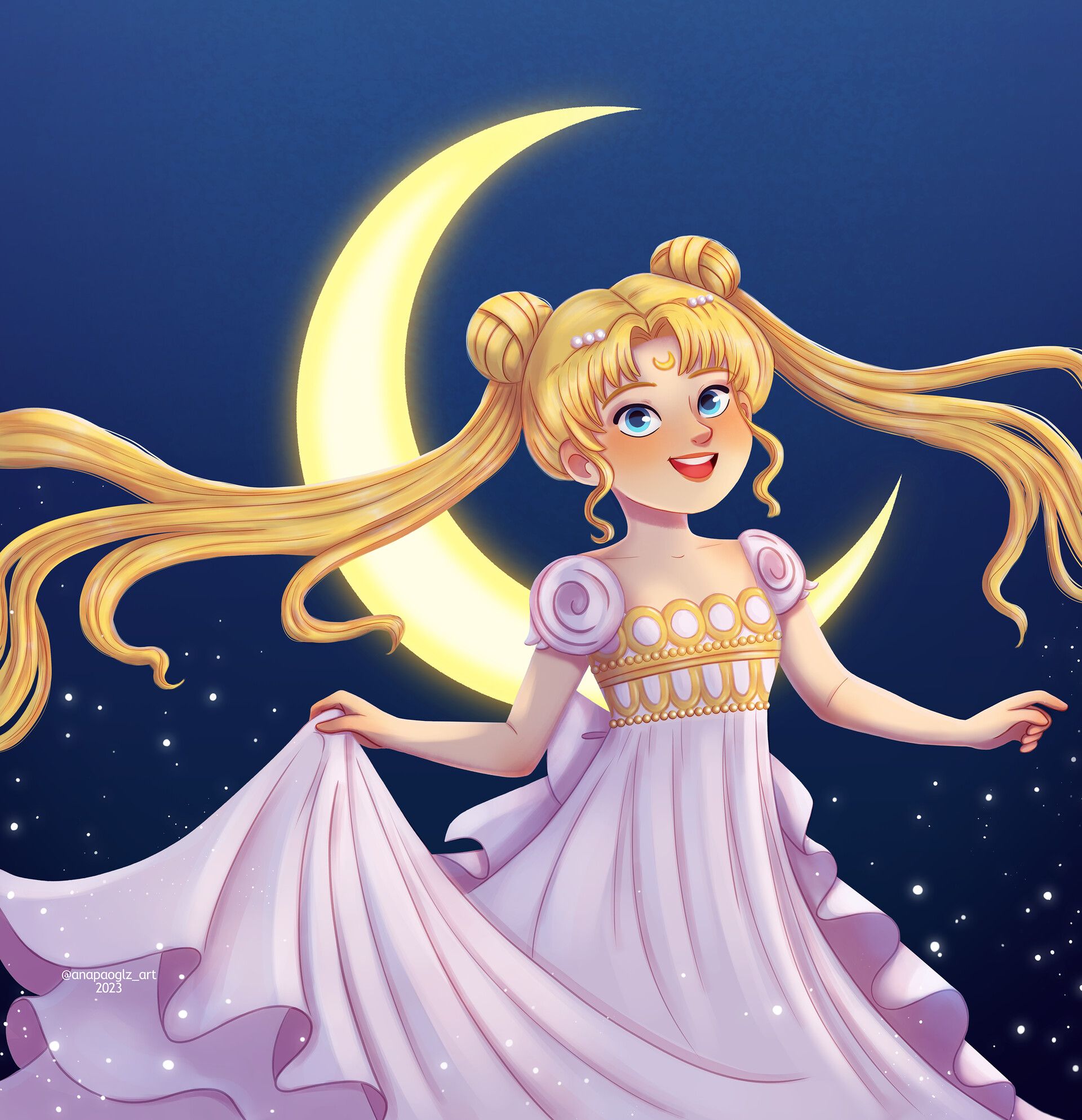 1920x1987 Princess Serenity Moon FanArt