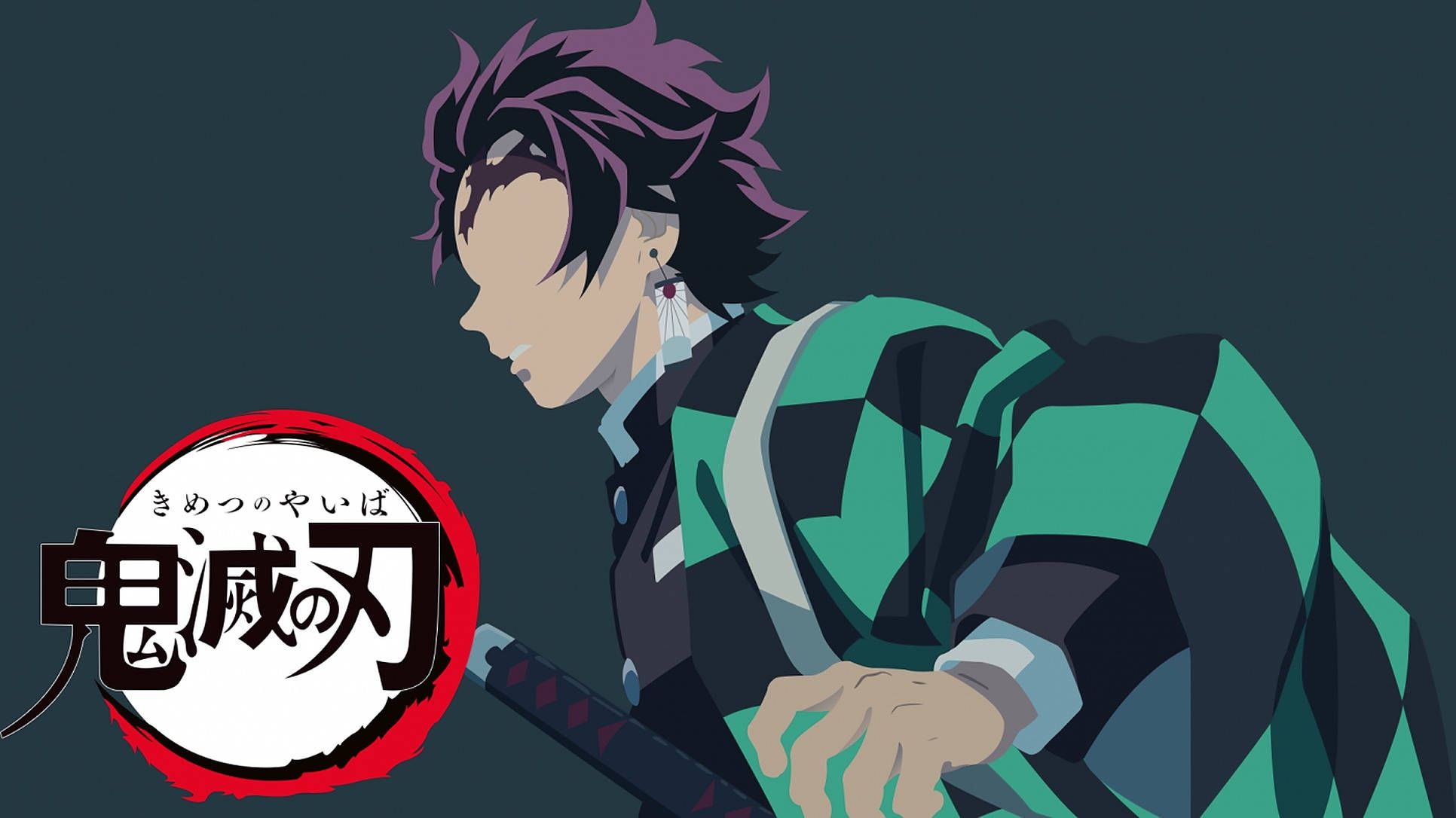 1932x1086 Download Demon Slayer Logo Tanjiro Vector Art Wallpaper