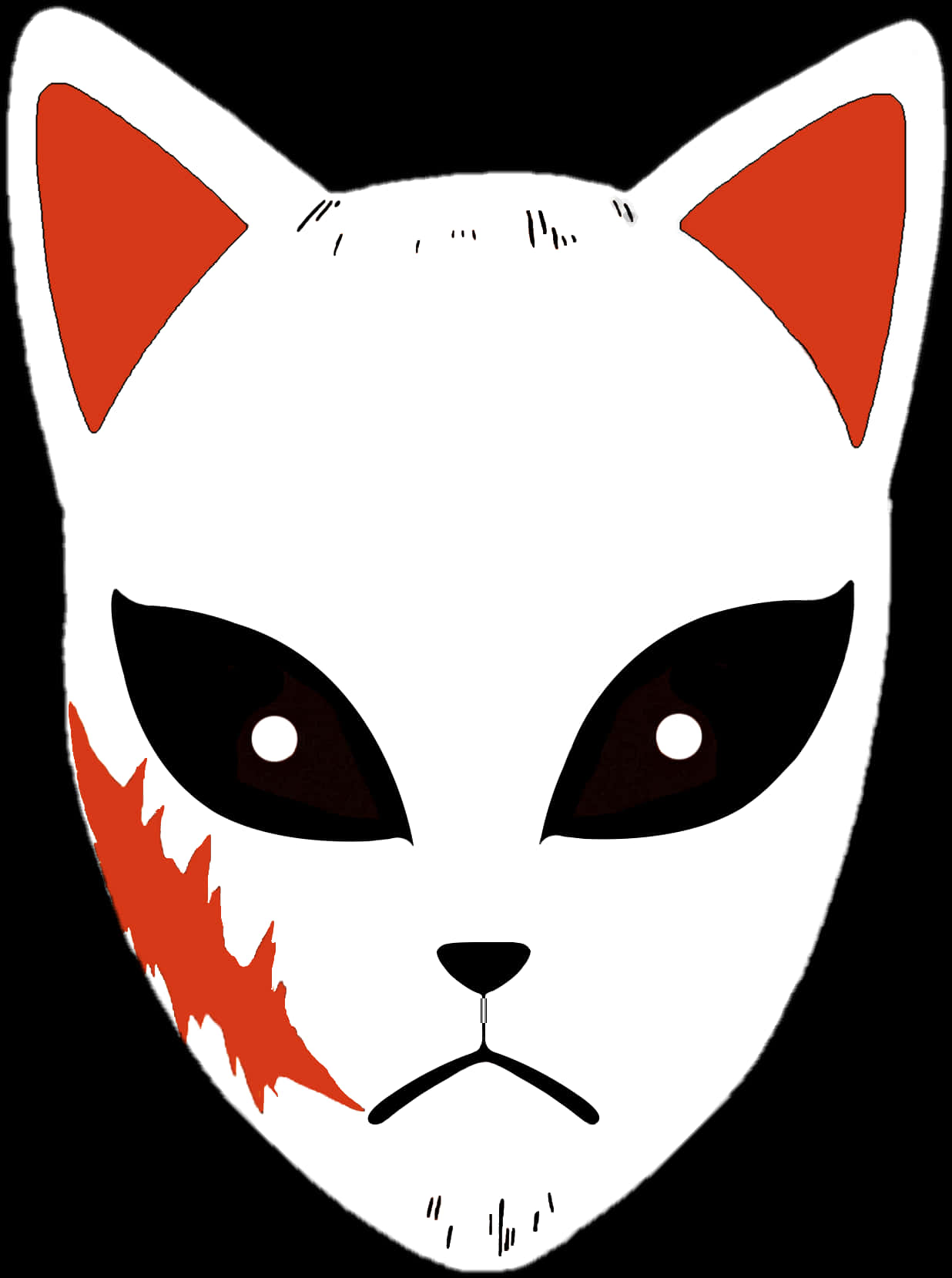 1236x1659 Download Demon_ Slayer_ Fox_ Mask_ Vector Wallpaper