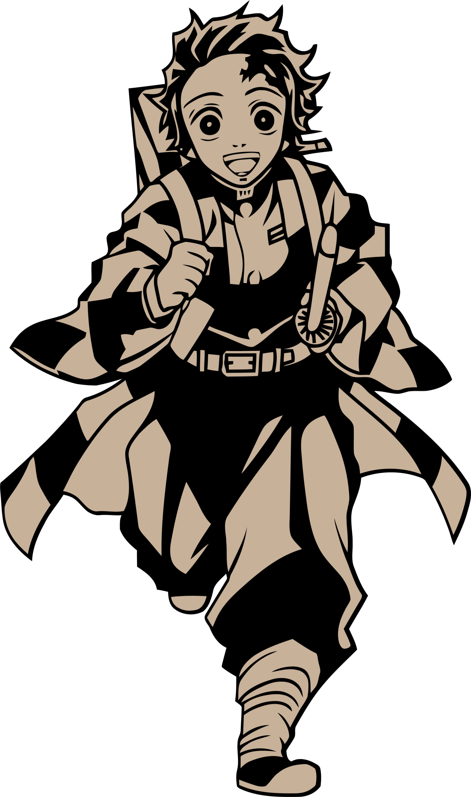 1515x2560 Demon Slayer Tanjiro Kamado Outline 2 Logo PNG (Transparent) SVG AI