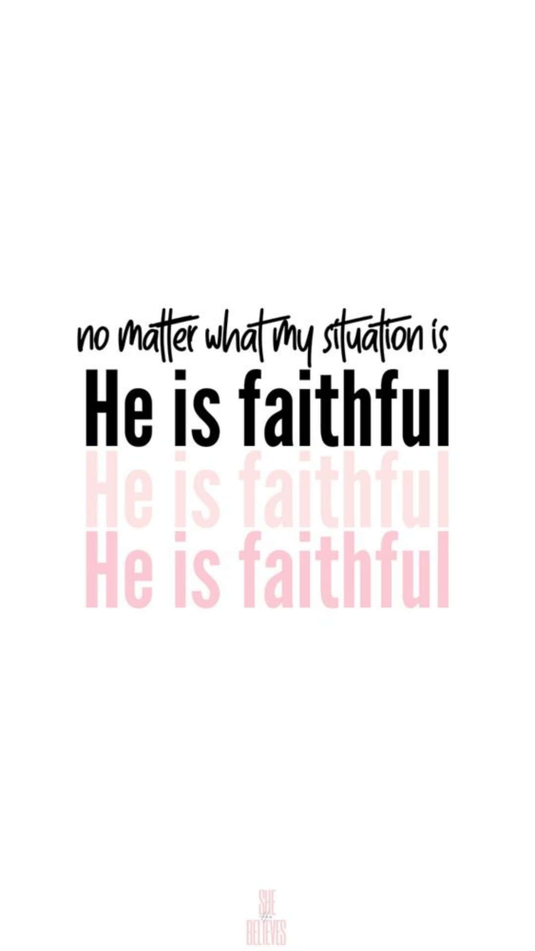 1080x1920 Download Faithful Pink Inspirational Quote Wallpaper