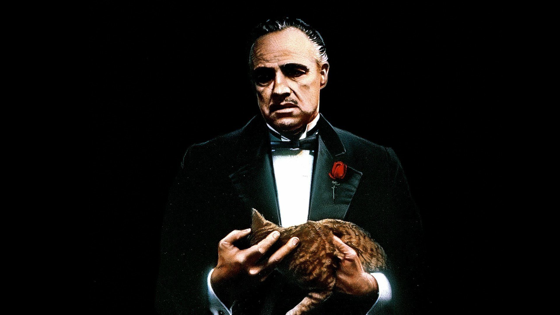 1920x1080 The Godfather HD Wallpaper: Marlon Brando Iconic Movie Portraitx1080