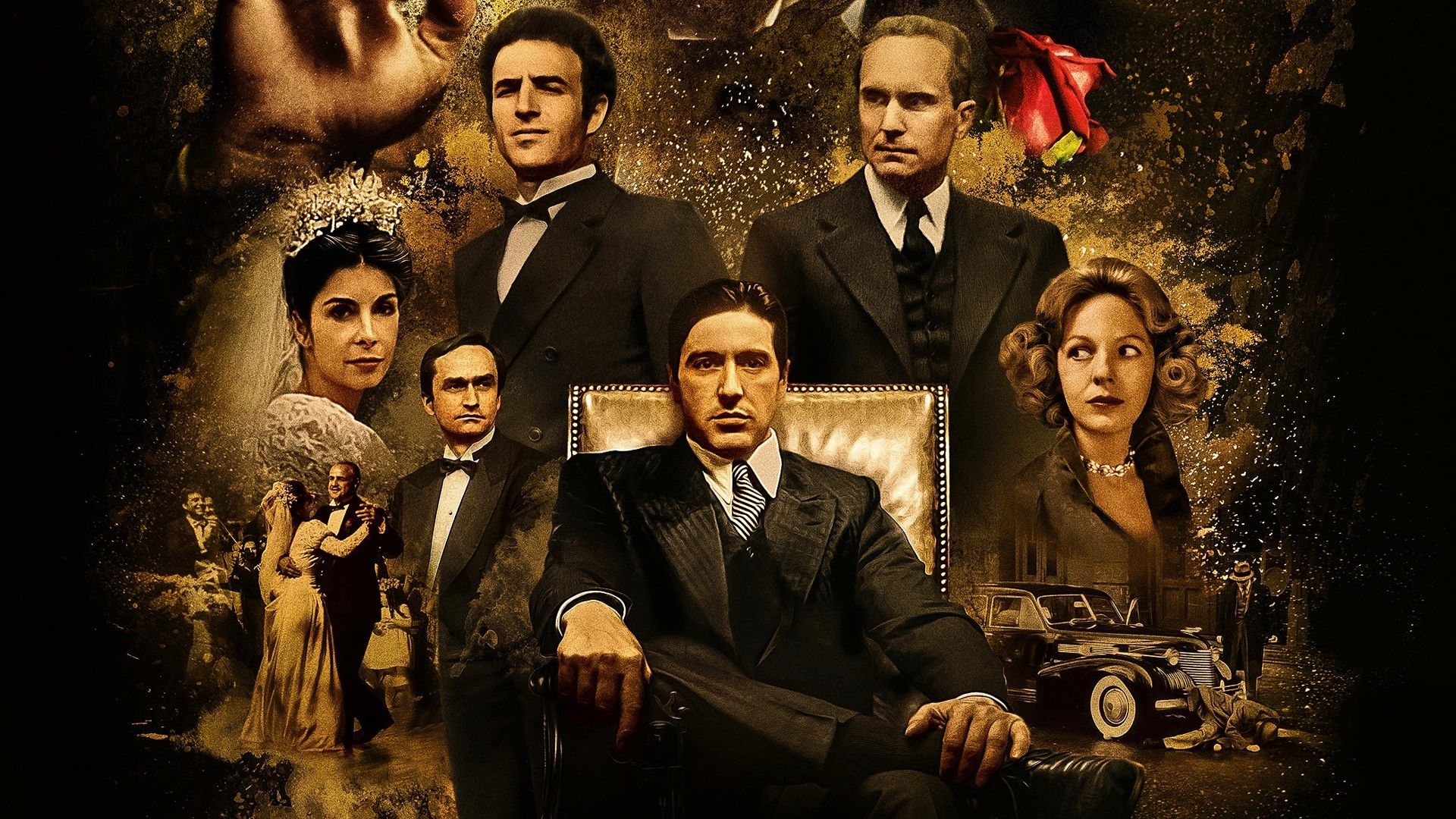 1920x1080 Al Pacino Marlon Brando Robert De Niro James Caan Diane Keaton HD The Godfather Wallpaper