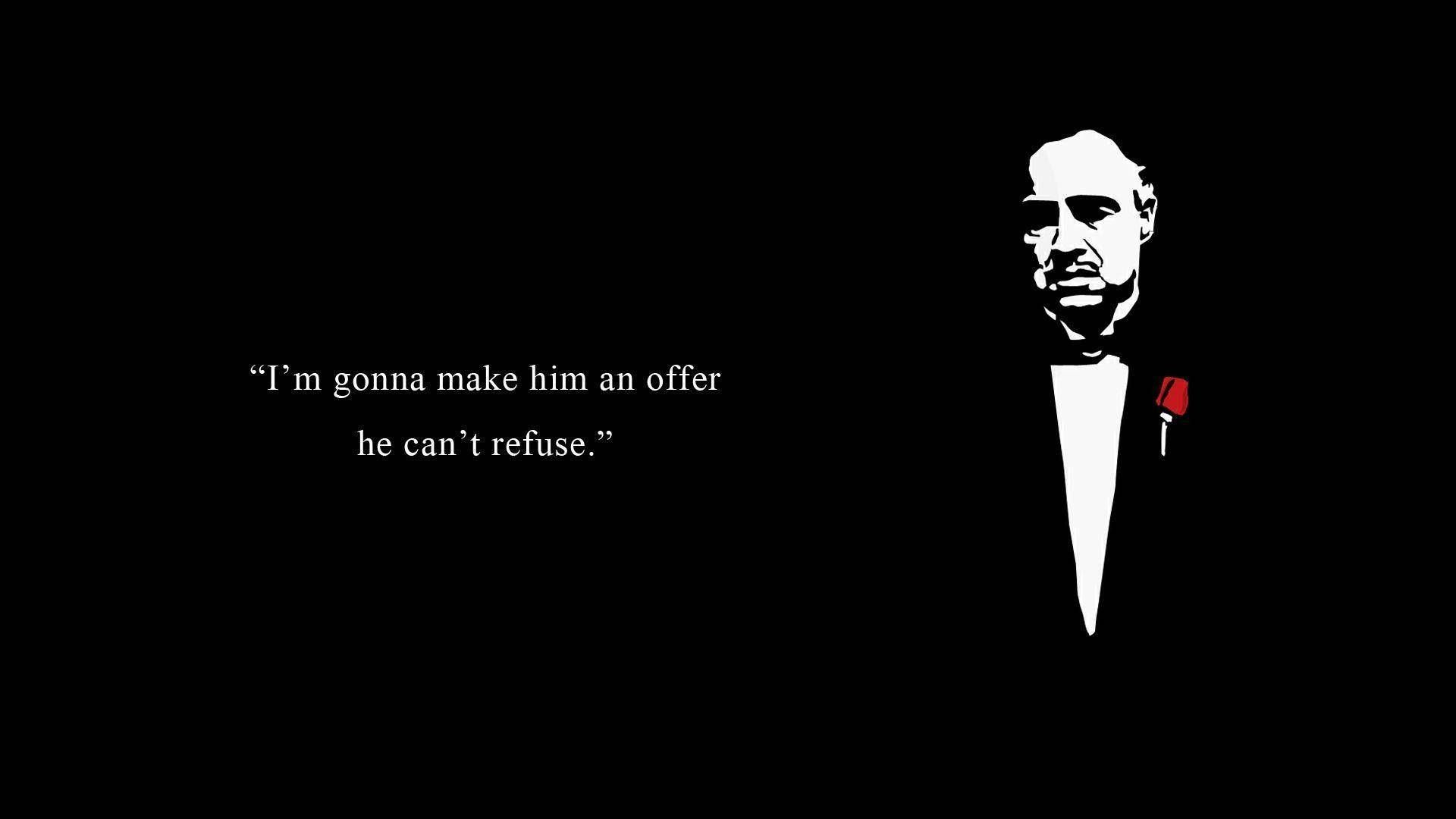 1920x1080 Download The Godfather Don Vito's Famous Quote Wallpaper