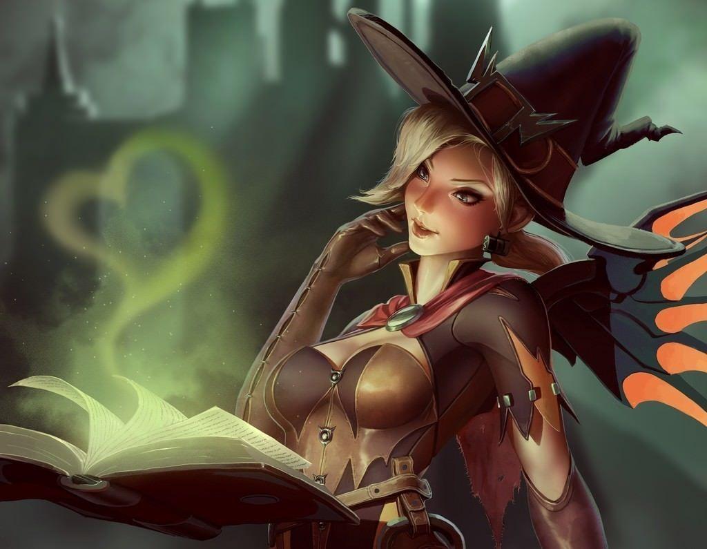 1024x795 Witch Mercy, overwatch wallpaper .