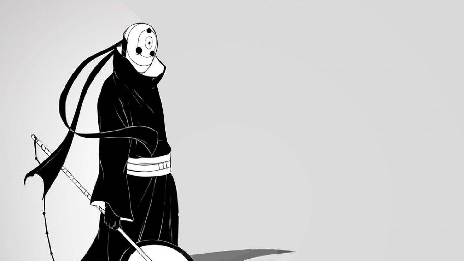 1920x1080 Download Tobi Naruto Black And White Aesthetic Wallpaper
