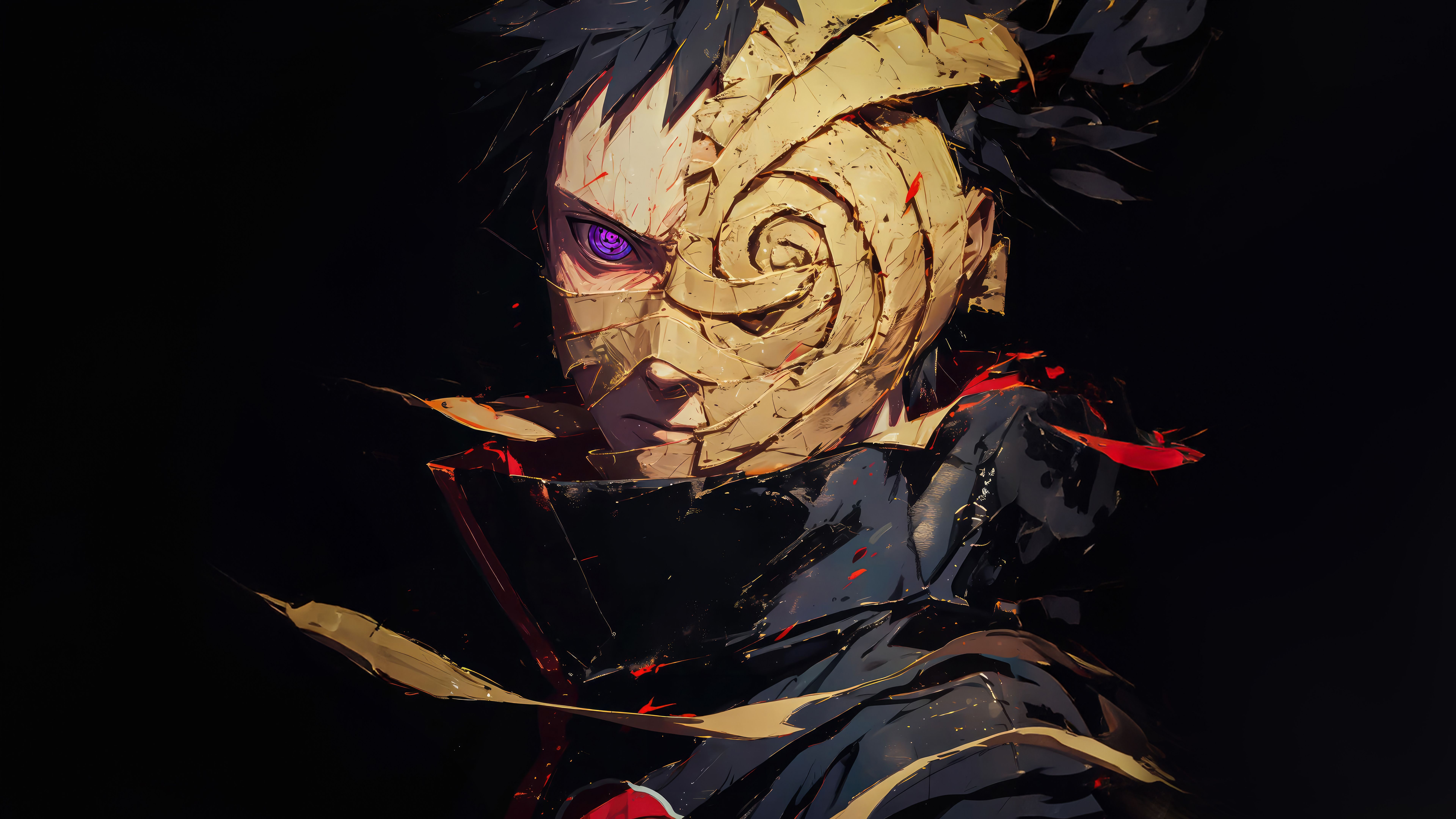7680x4320 Obito Uchiha Tobi Mask Akatsuki Wallpaper 4K 8K HD PC a