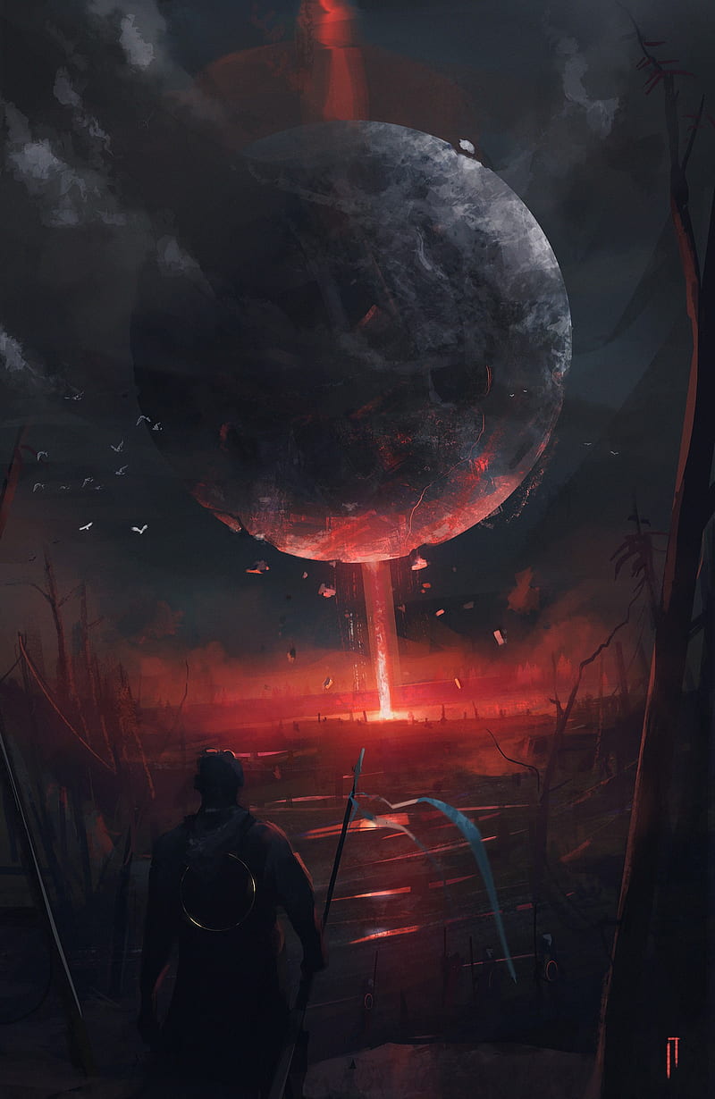 800x1230 Fantasy art, futuristic, dark, planet, HD phone wallpaper