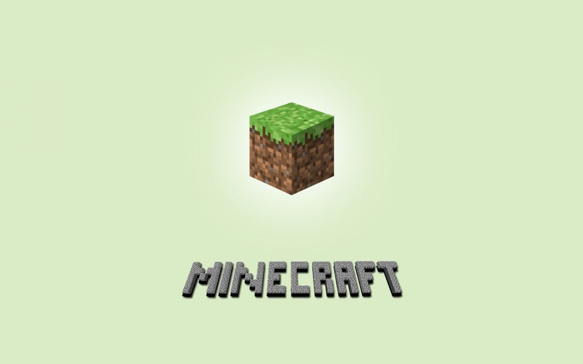 1200x750 Wallpaper Minecraft, Logo, Green, Brand, Cube, Background Free Image