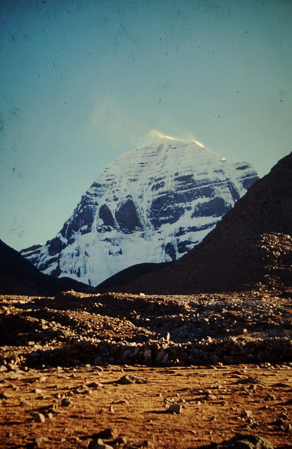964x1480 Kailash peak from pass, Manasarovar pilgrimage