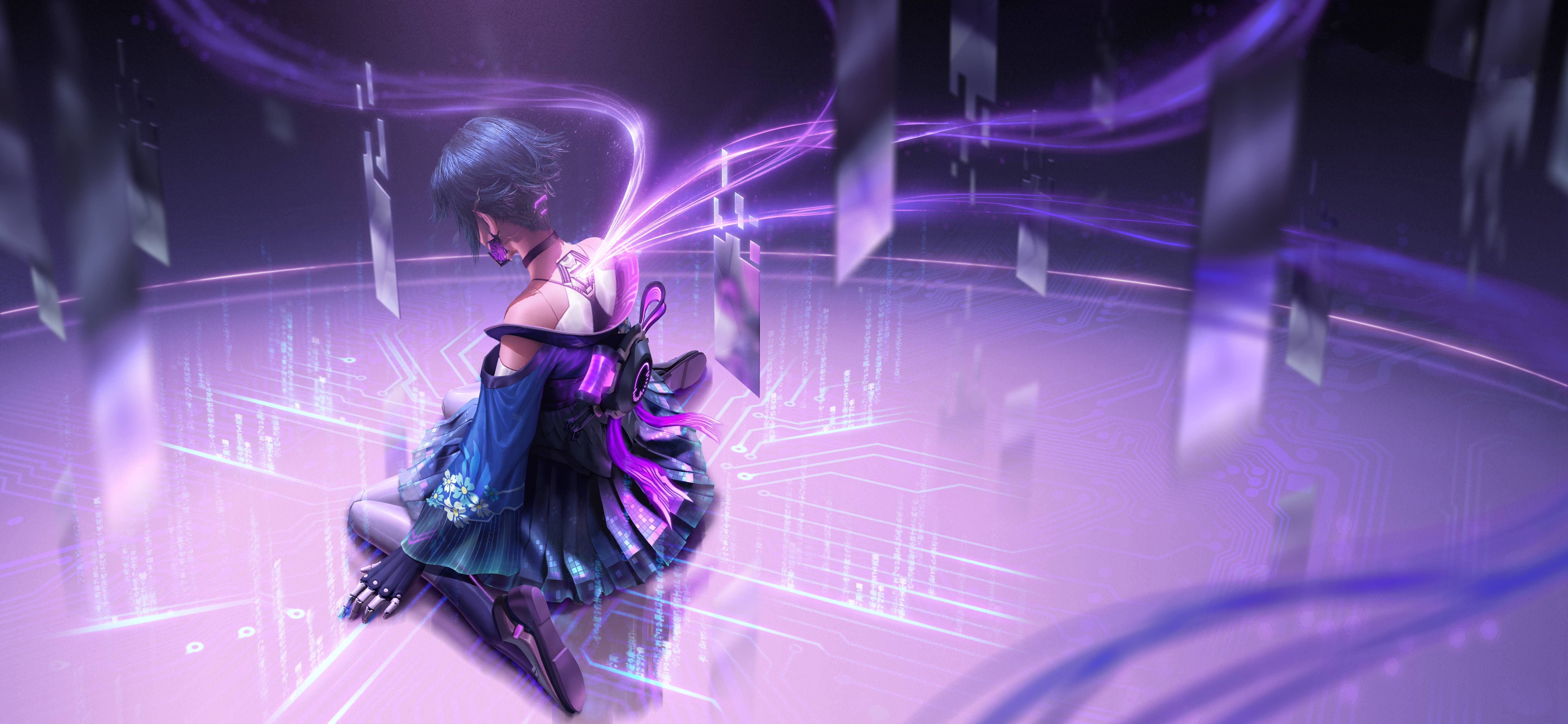 6500x3000 Cybercore PC Wallpaper