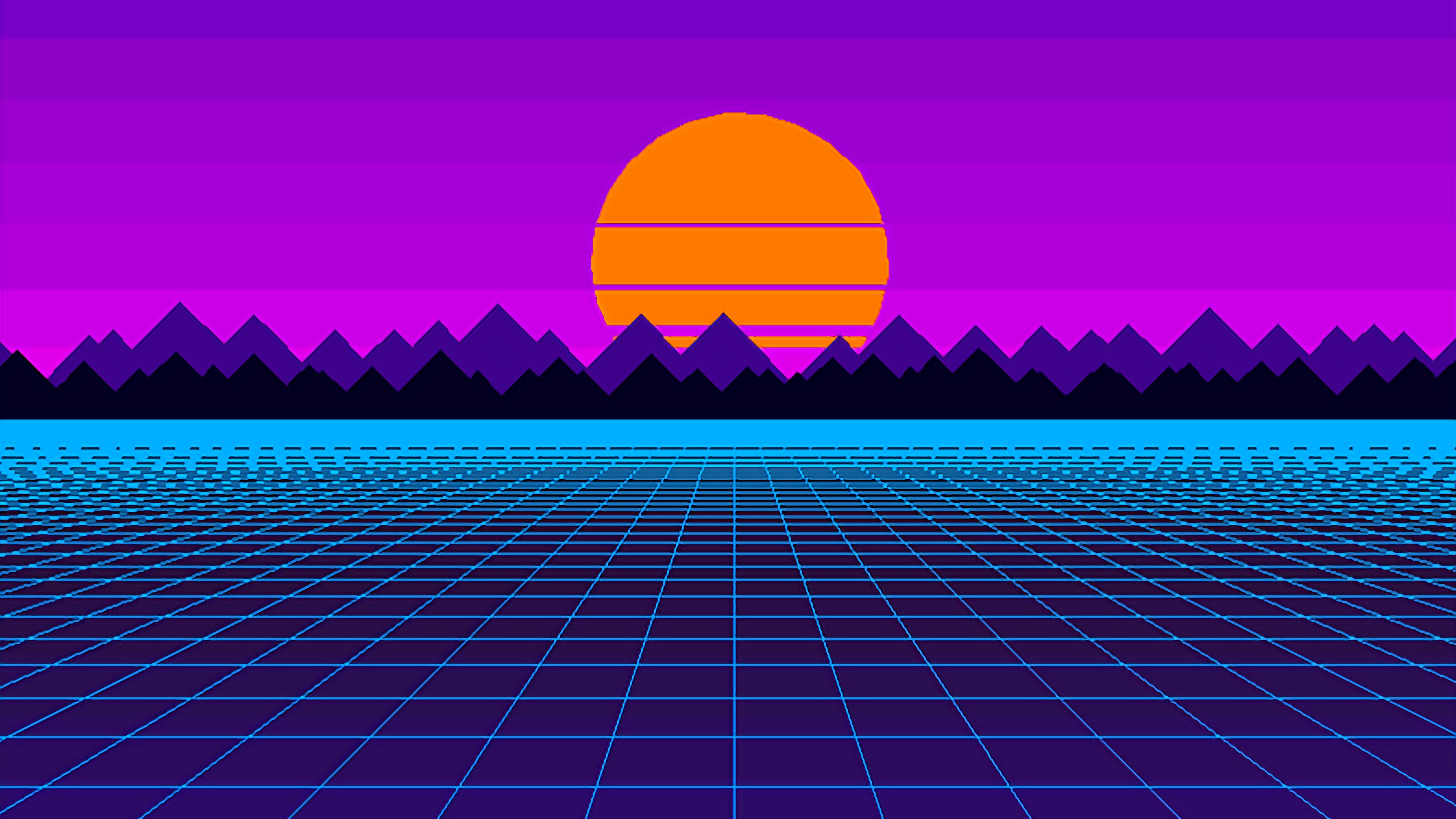 3938x2216 Dithering Outrun Wallpaper, HD Artist 4K Wallpaper, Image and Background