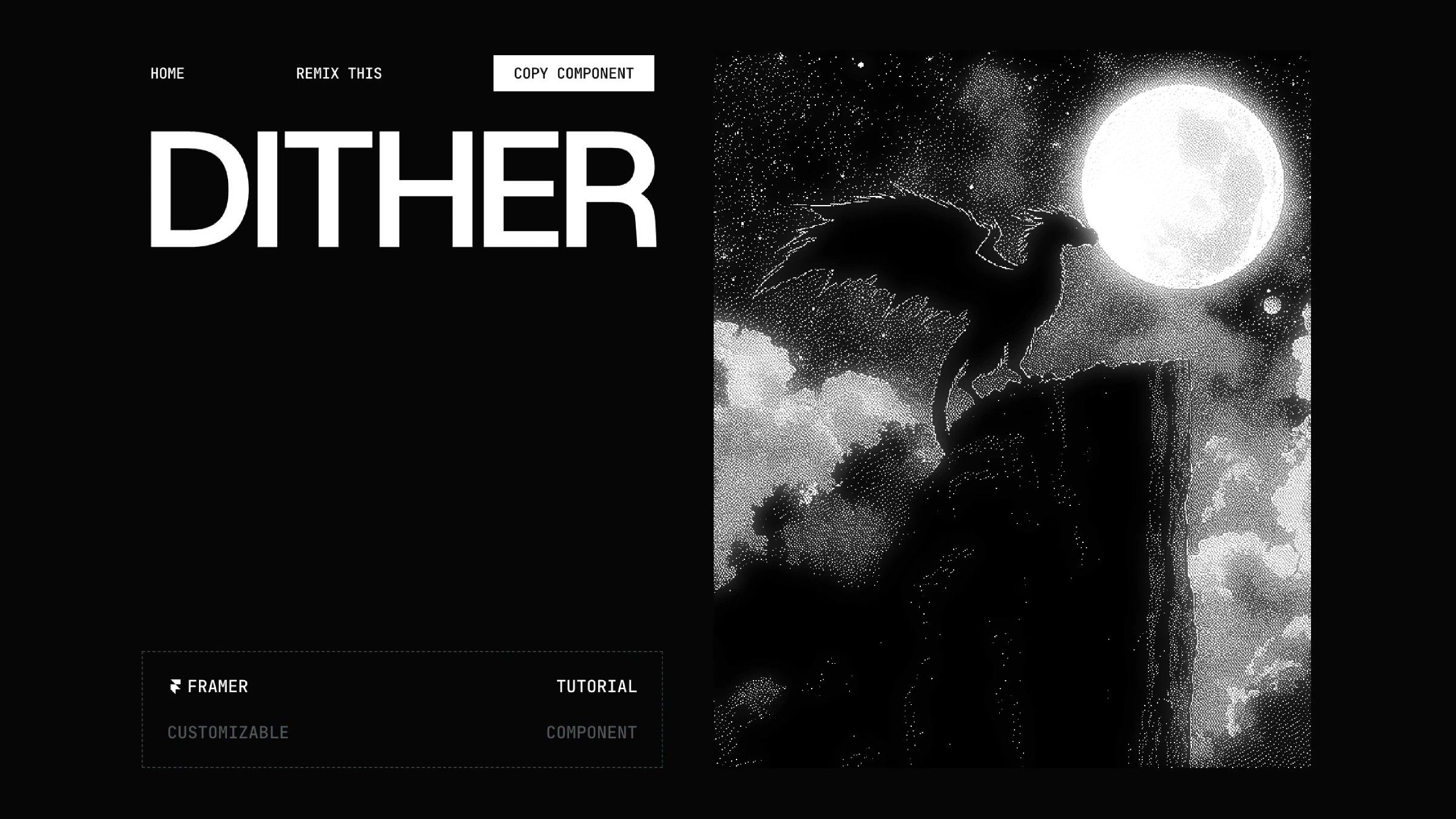 2400x1350 Dither Component for Framer