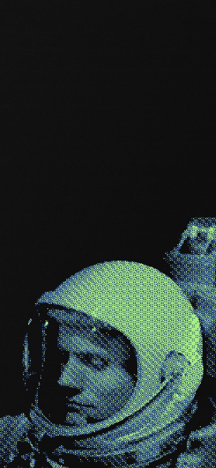 736x1595 Space Expedition Dithered Wallpaper