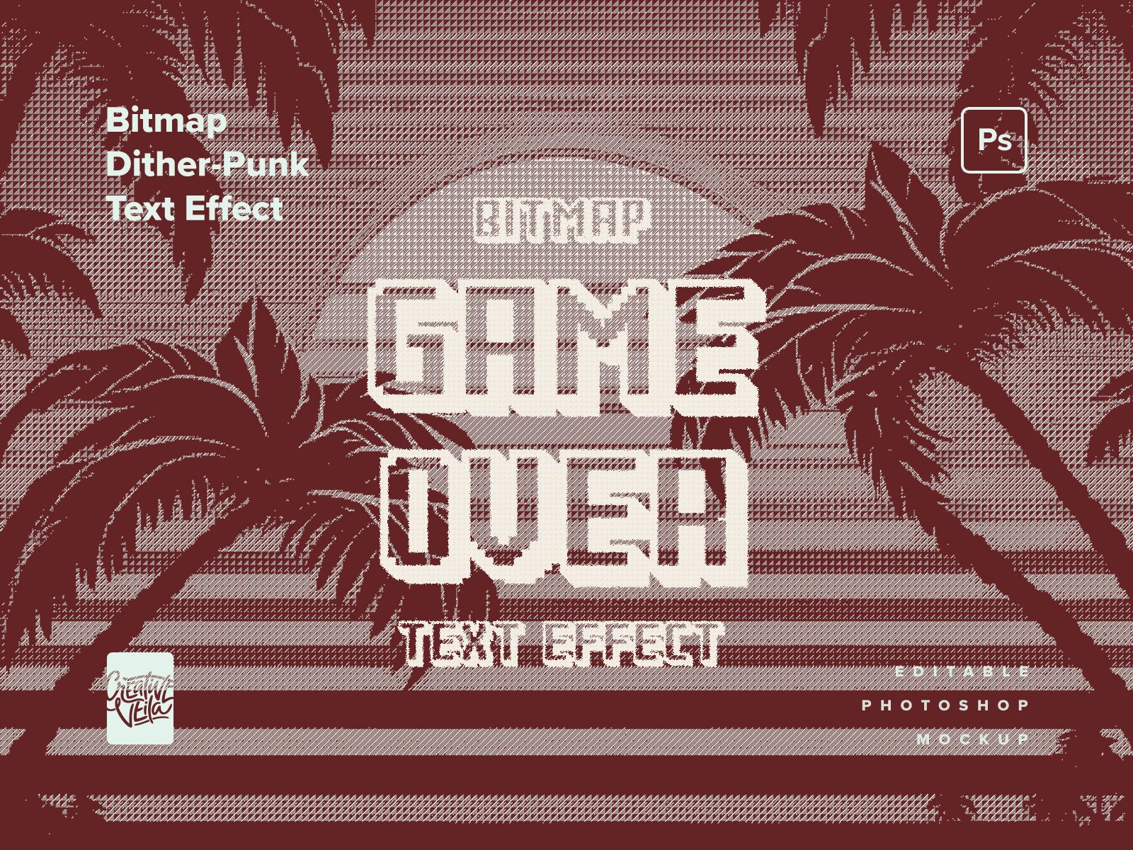 1600x1200 Bitmap Dither Text Effect by CreativeVeila on Dribbble
