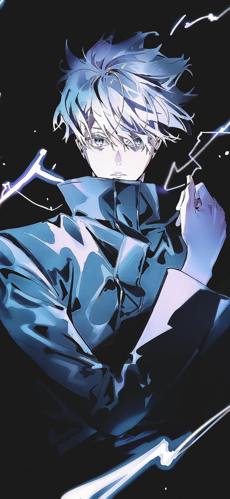 800x1733 Gojo bro, anime, cartoon, full, handsome, hollow, jujitsu, jujitsu kaisen, manga, HD phone wallpaper