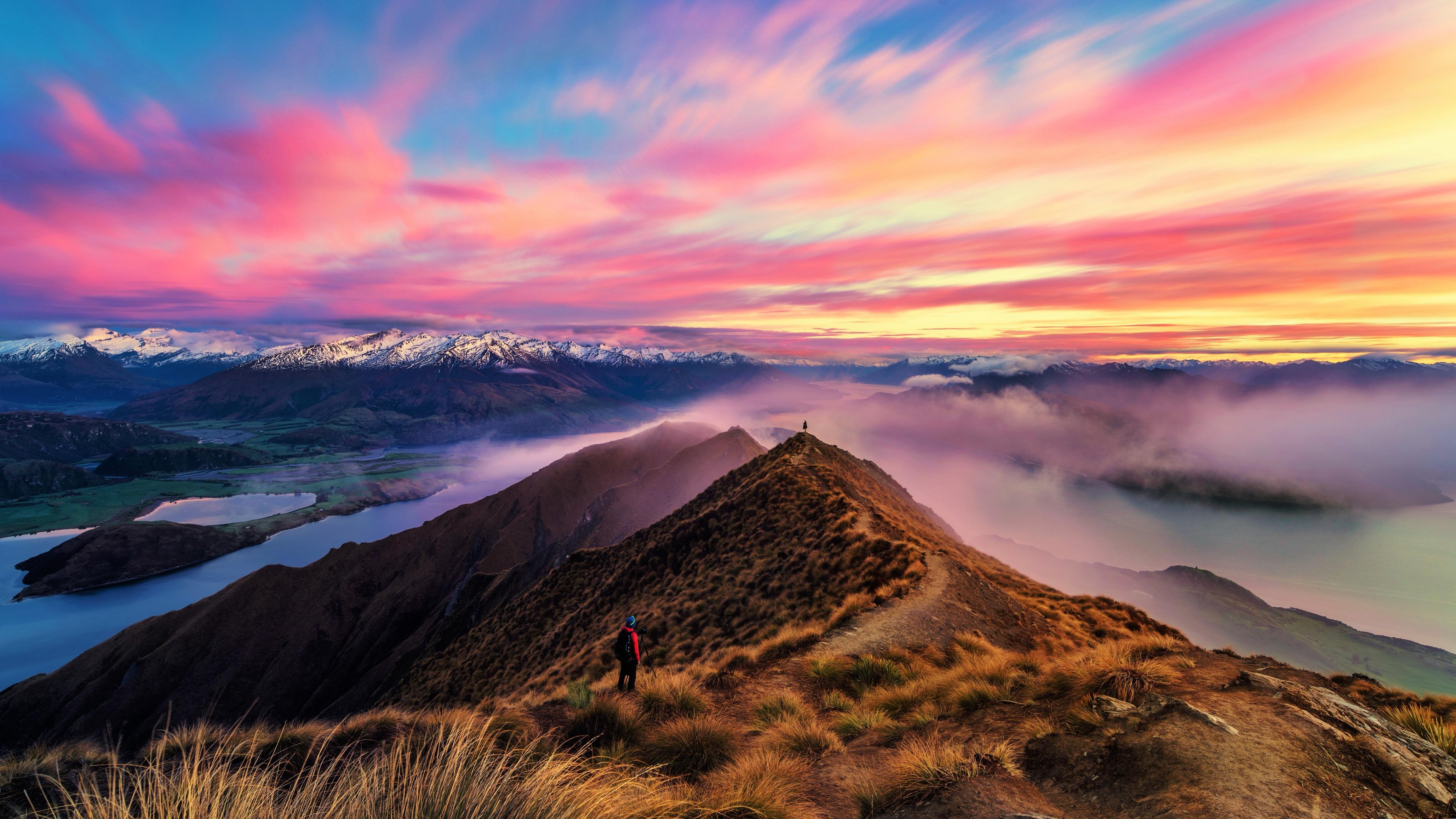 3840x2160 Roys Peak at sunset (Wanaka, New Zealand)