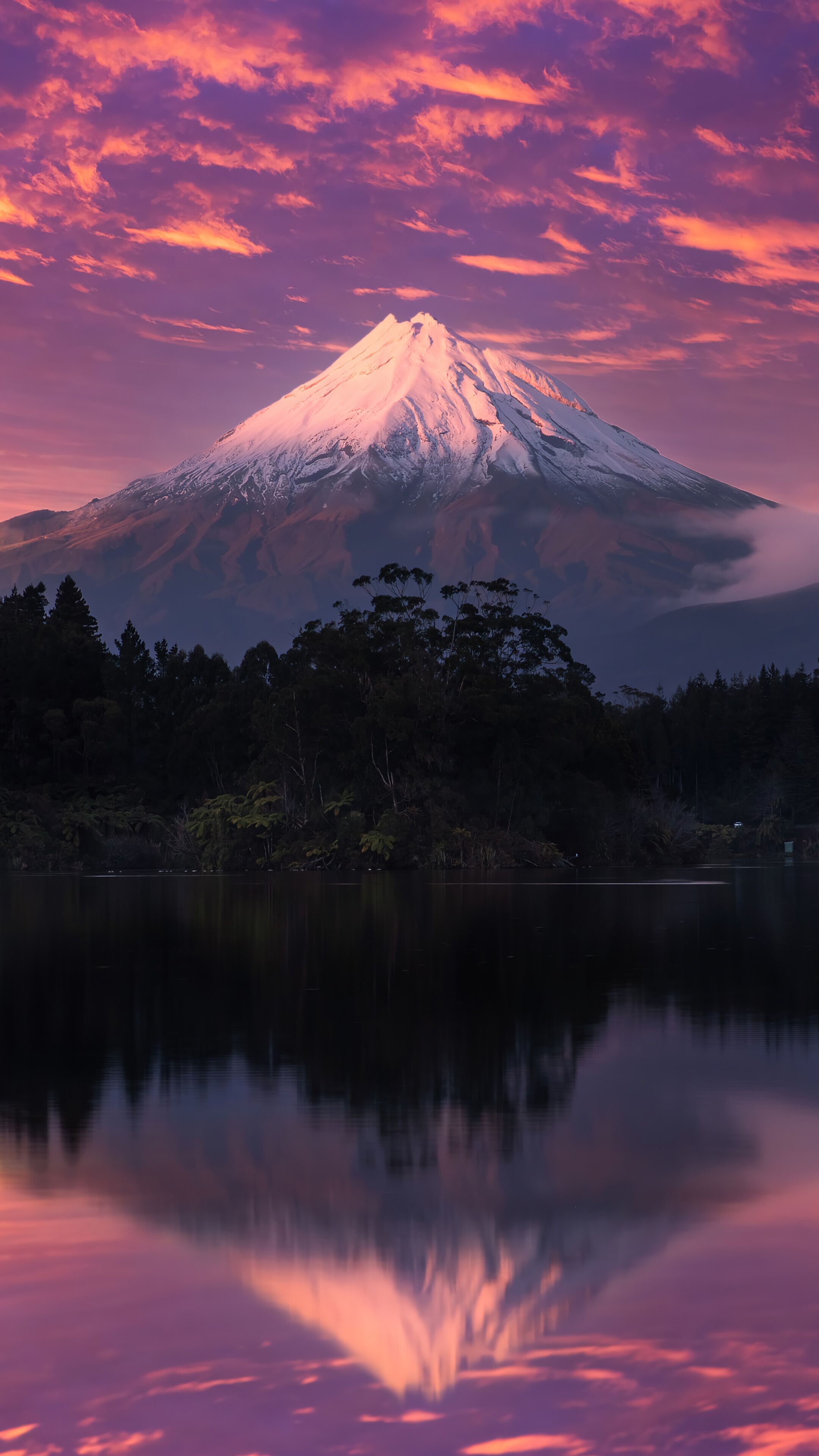 2160x3840 Mountain Snowy Peak New Zealand Mount Taranaki 4K Wallpaper iPhone HD Phone h