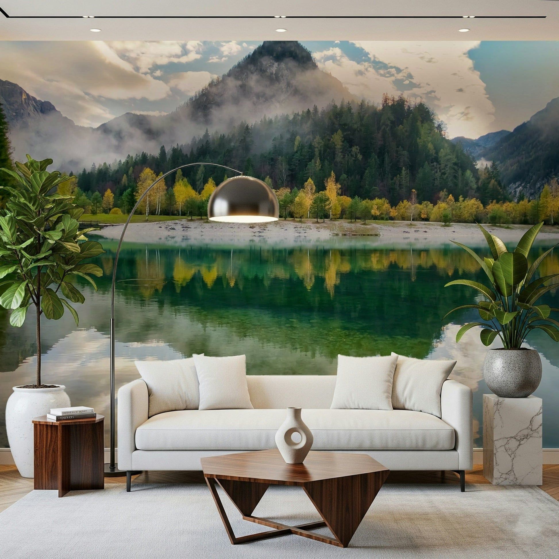 1946x1946 Tranquil Alpine Lake Wallpaper