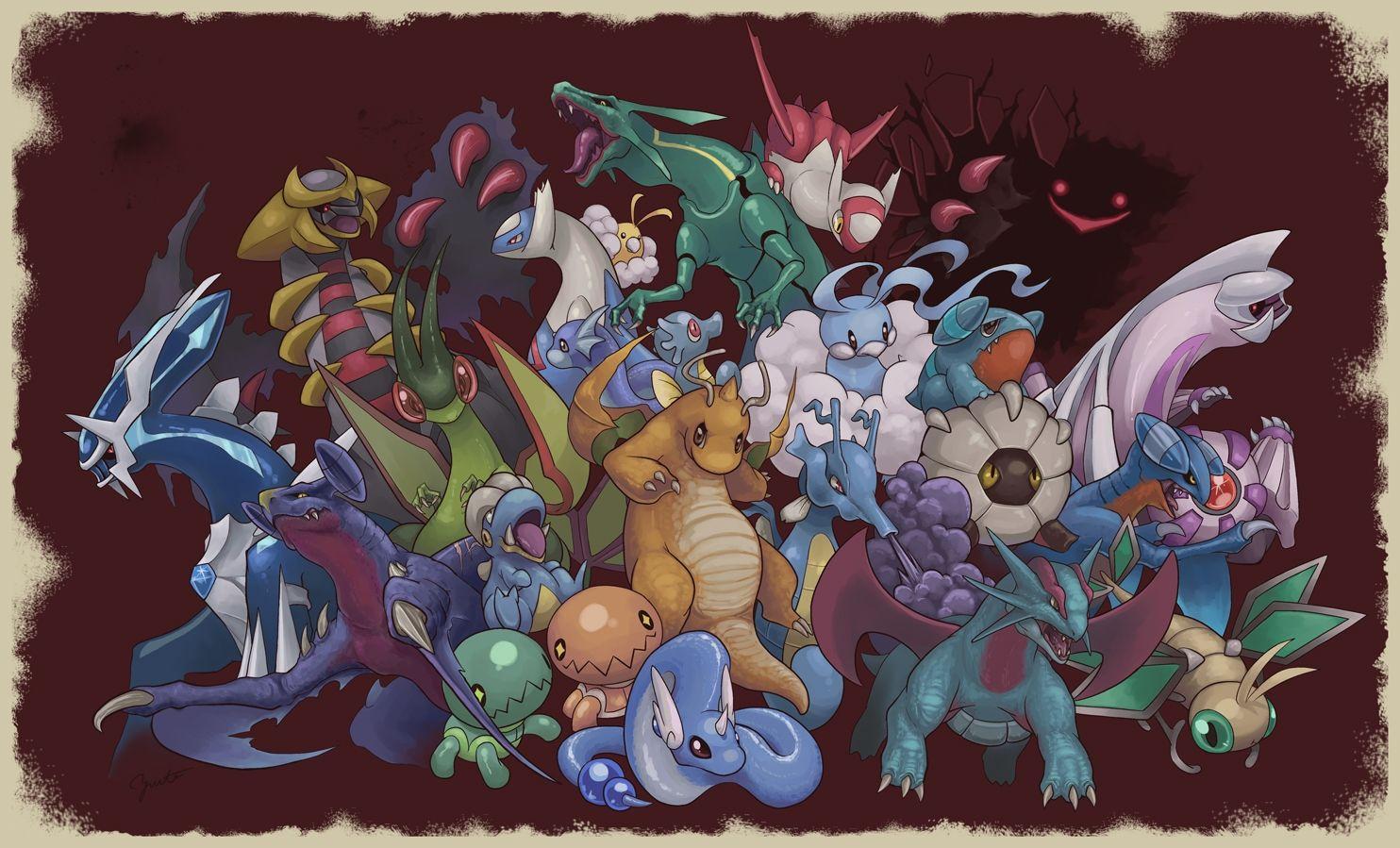 1484x899 pokemon flygon dragonair dragonite palkia dratini salamence