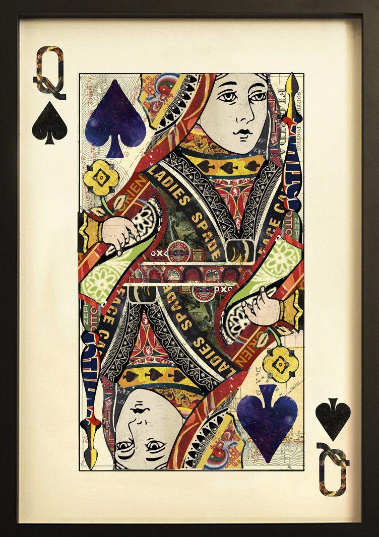 752x1066 FEBLAND Queen of Hearts Playing Card .