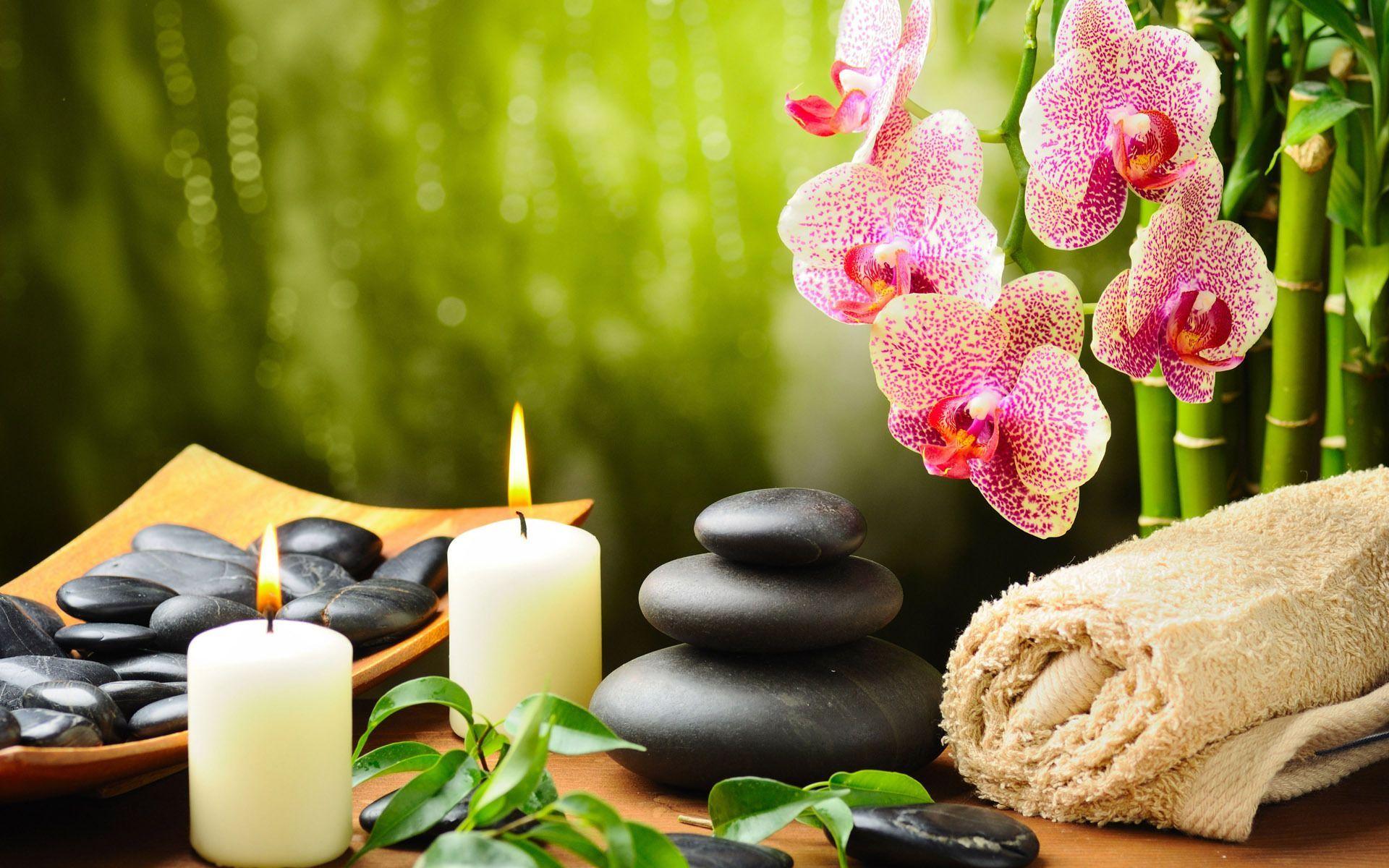 1920x1200 spa stones pebbles photography orchid HD Wallpaper. Spa