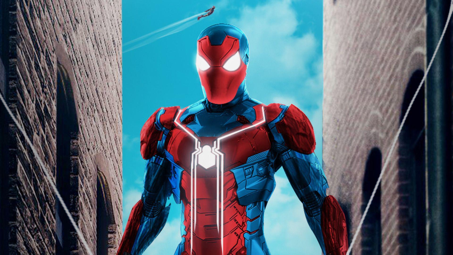 1920x1080 Iron Spiderman Suit Artwork .