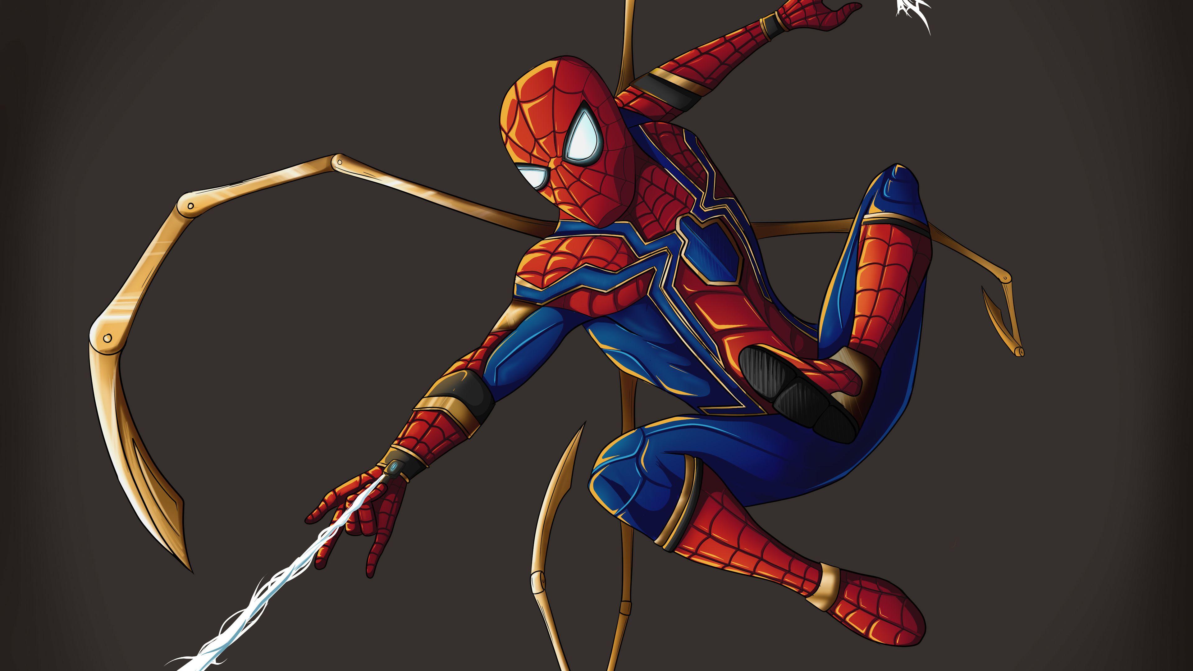 3840x2160 Wallpaper 4k Spider Man Iron Suit 4k 4k .