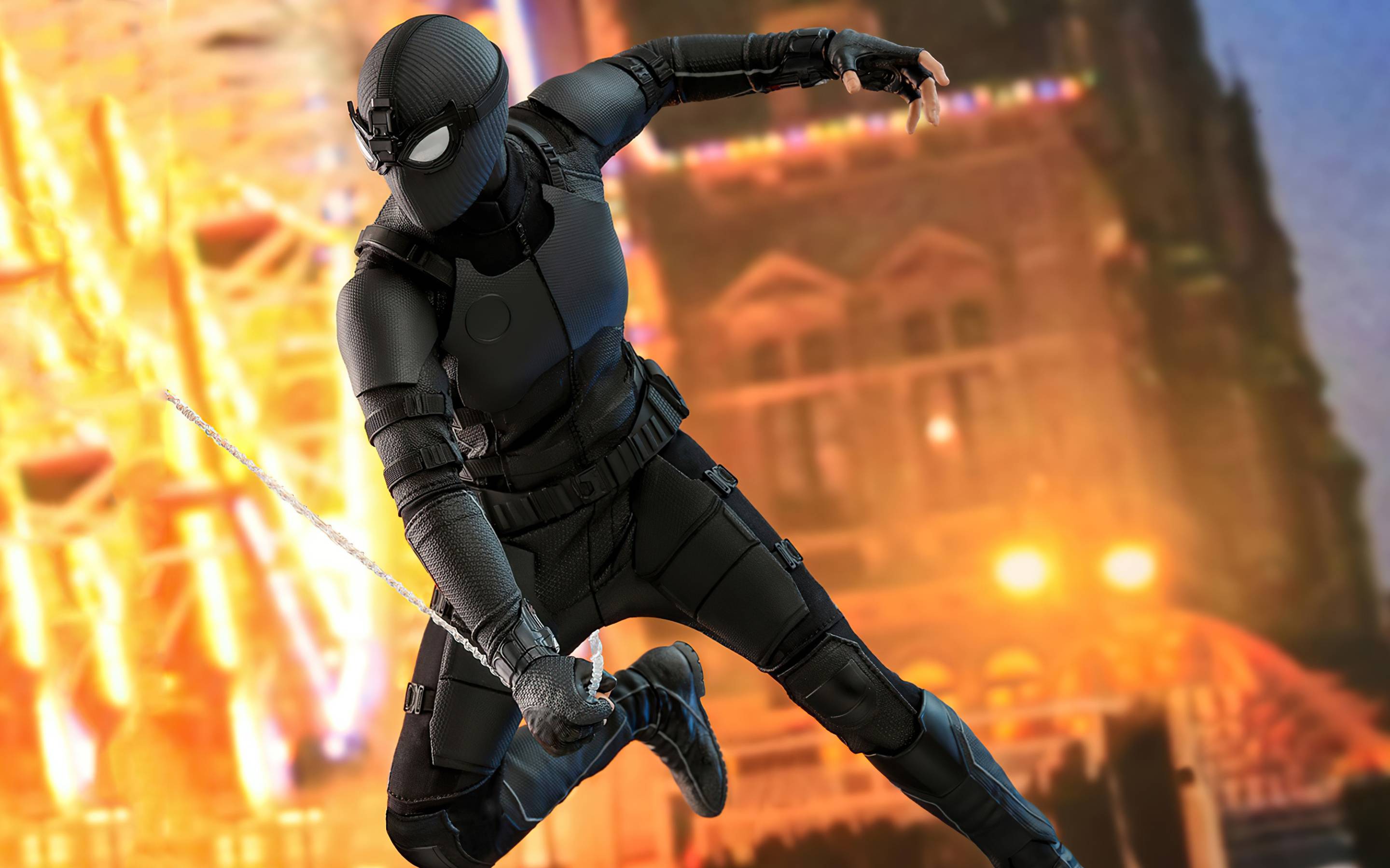 2880x1800 Black Stealth Spider Man Suit .