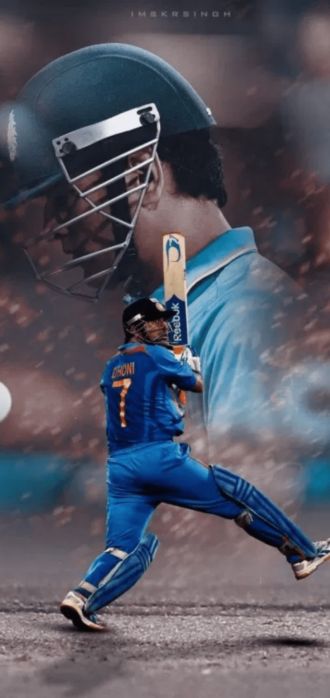 1080x2280 Stylish MS Dhoni HD Wallpaper .line.