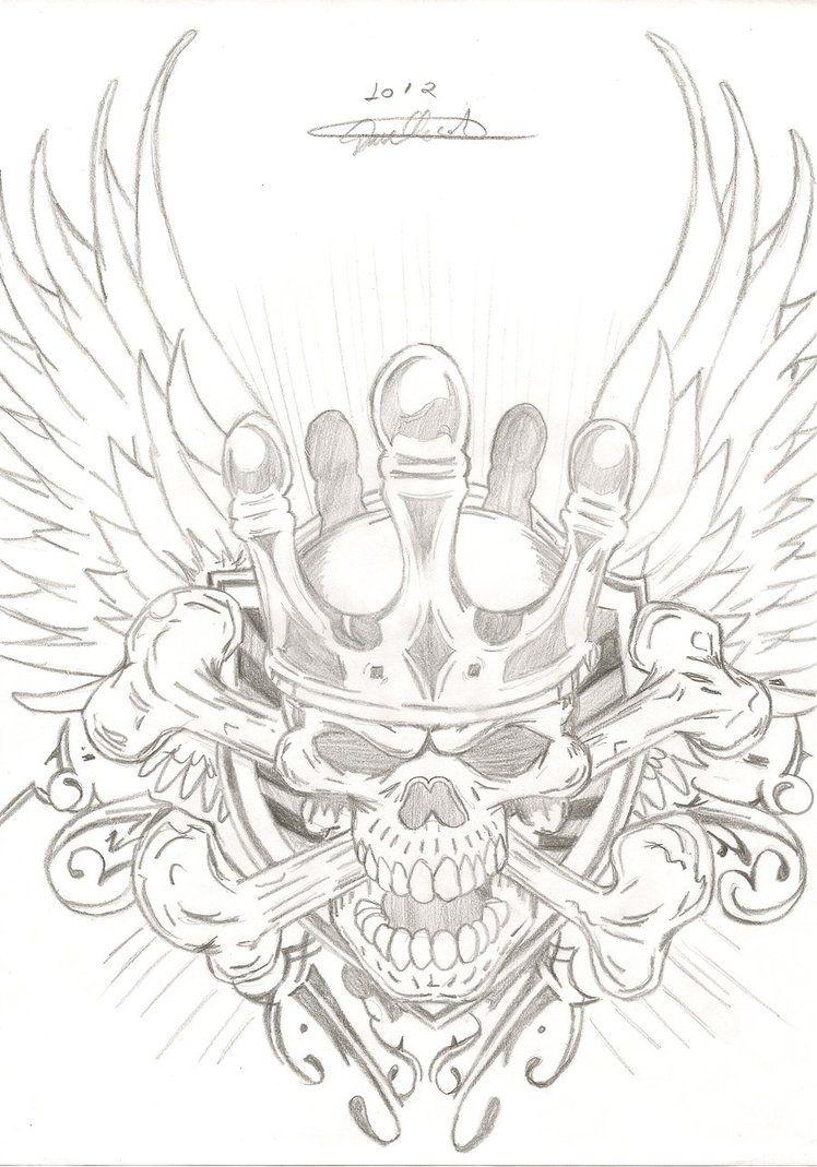 748x1069 Skull Old School