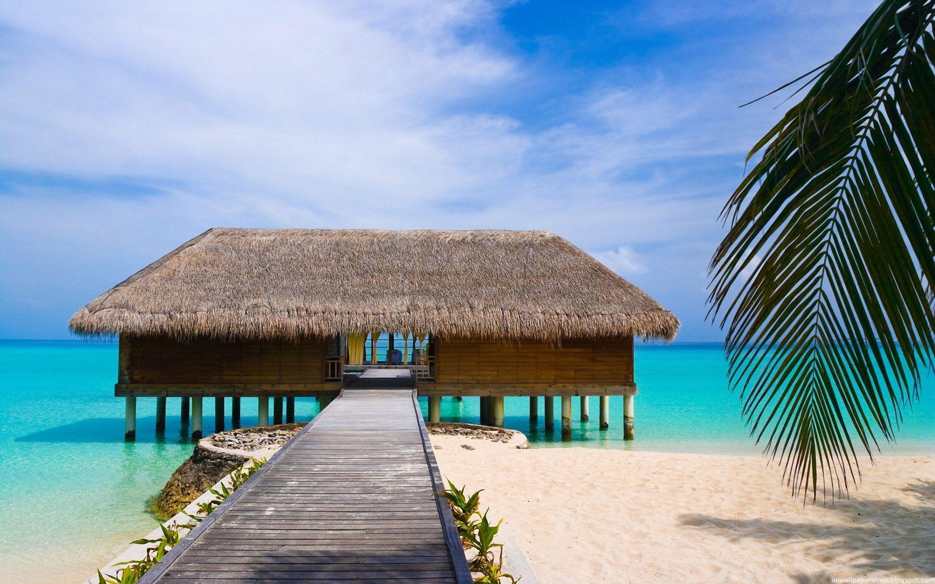 1920x1200 Free Beach Mansion Wallpaper