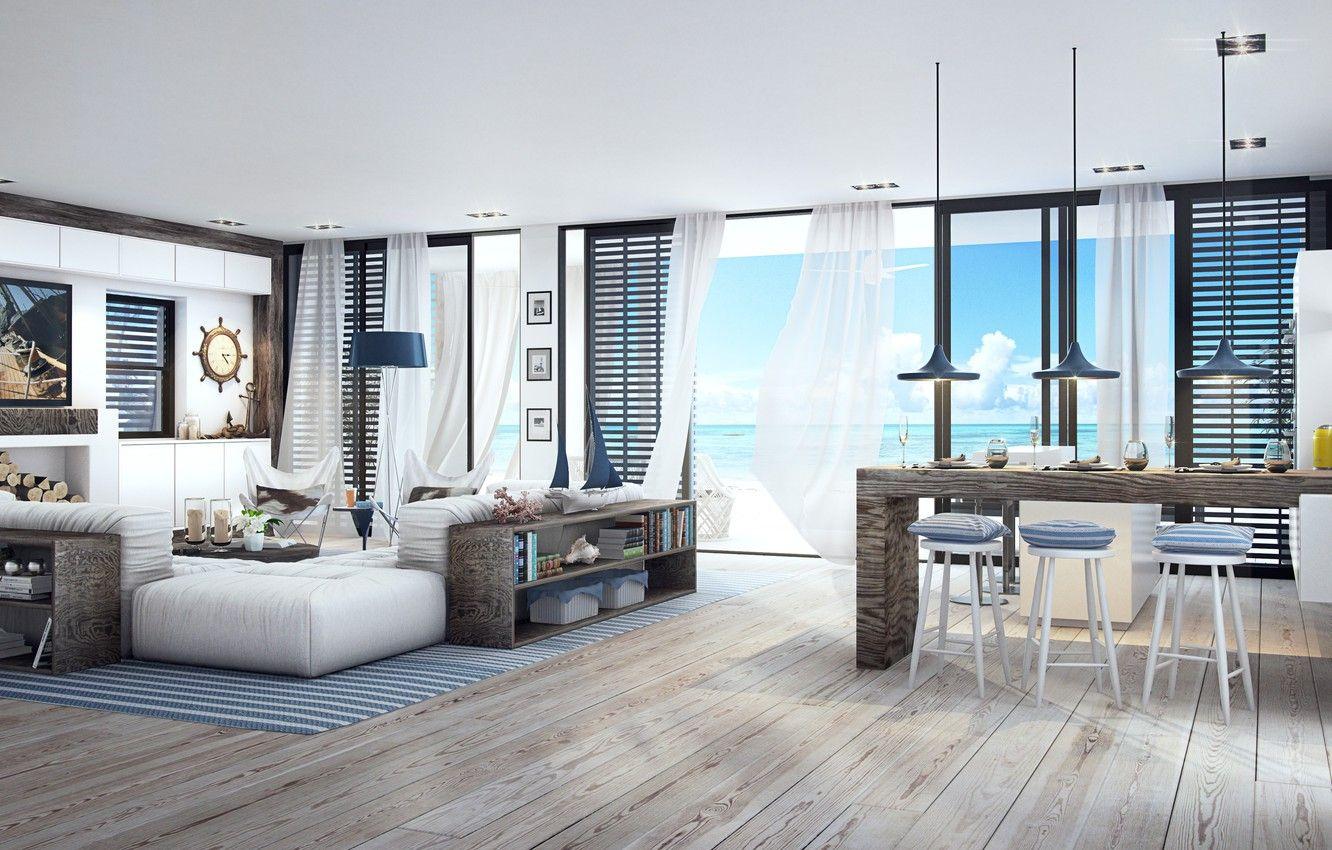 1332x850 Wallpaper interior, kitchen, living .