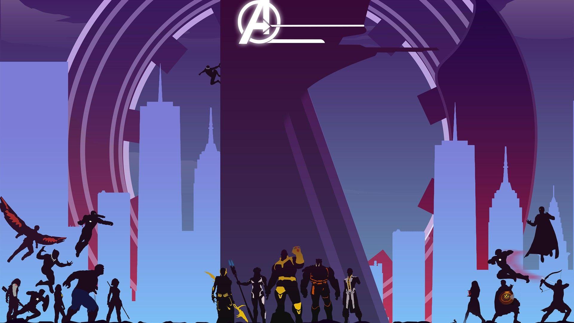 1920x1080 Avengers Infinity War Artwork Minimal .hdwallpaper.in