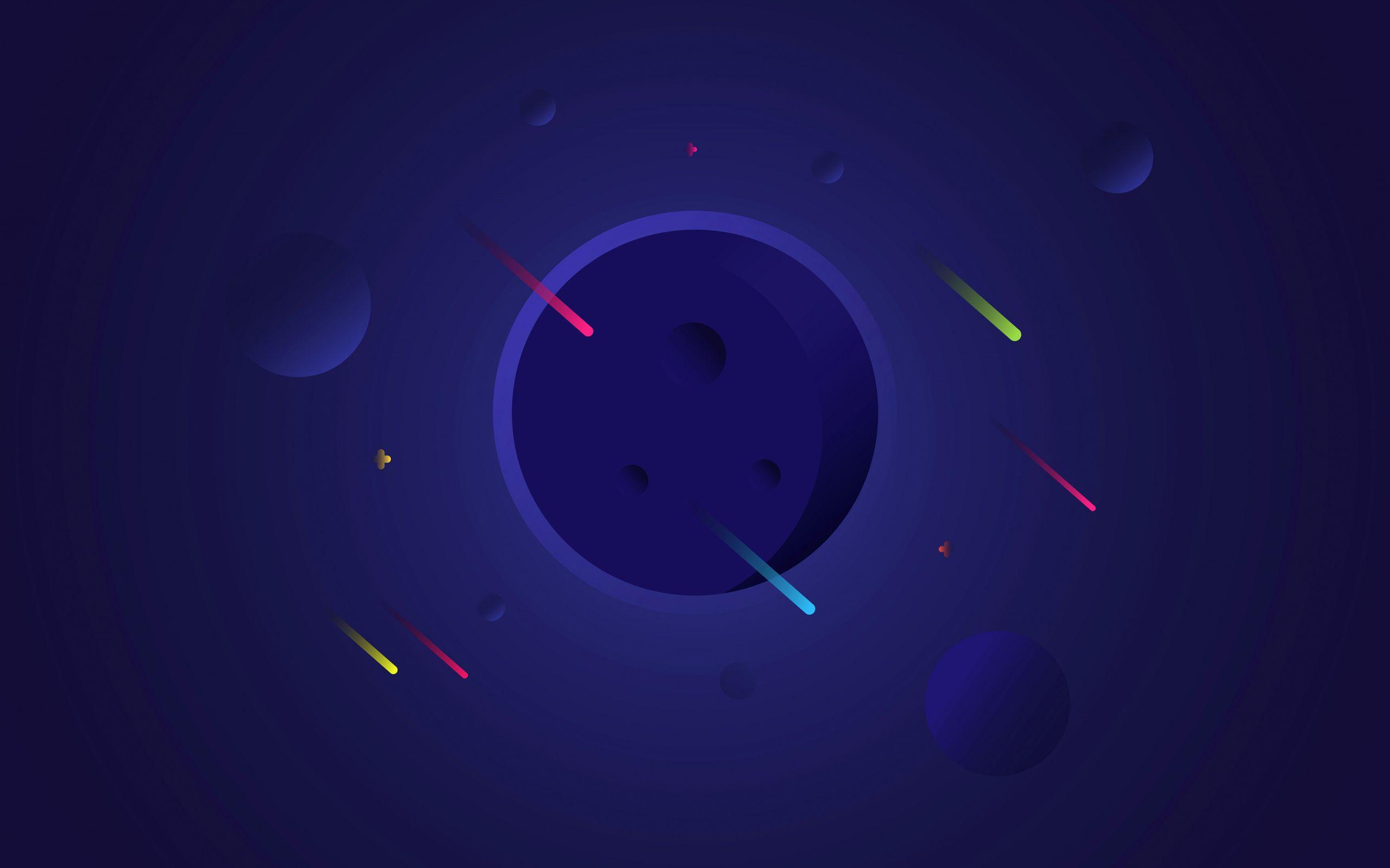 2560x1600 wallpaper planets, blue .