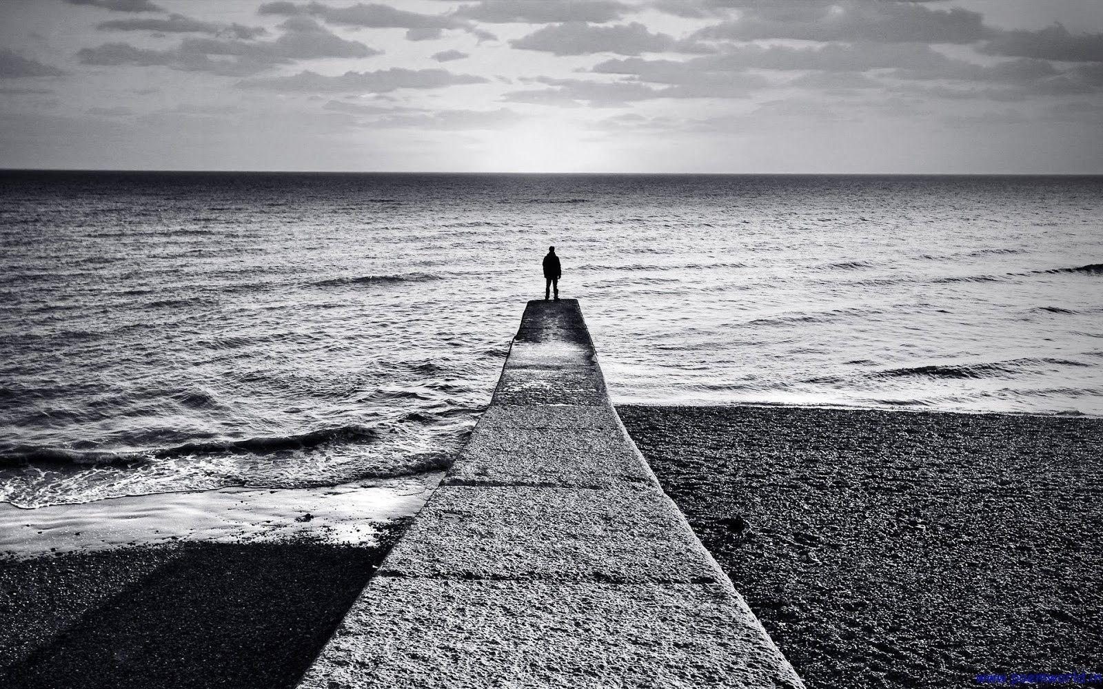 1600x1000 Alone Boy HD Wallpaper Black And White .
