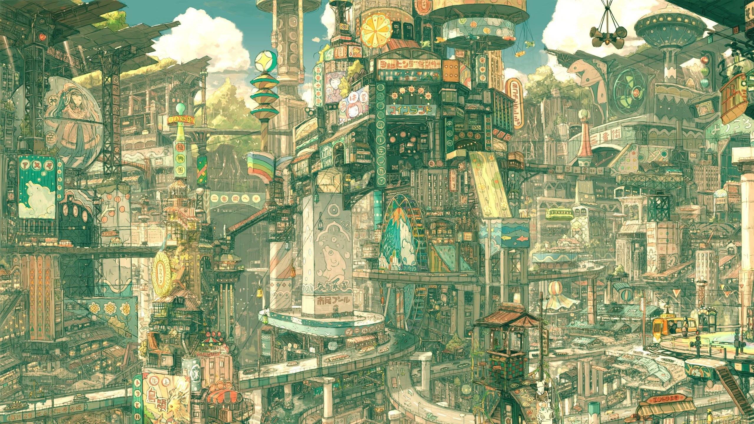 2560x1440 Futuristic city wallpaper 2560x1440 .