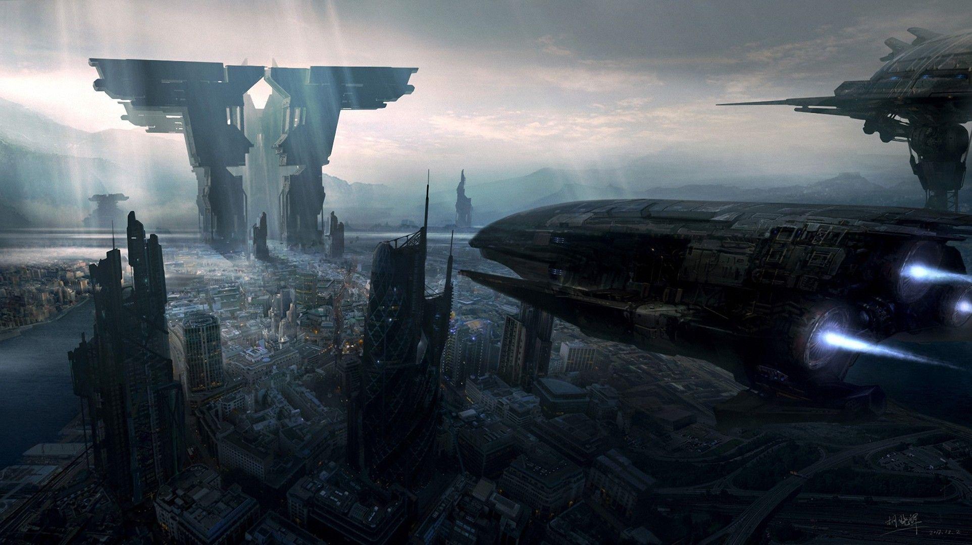 1925x1080 Future City