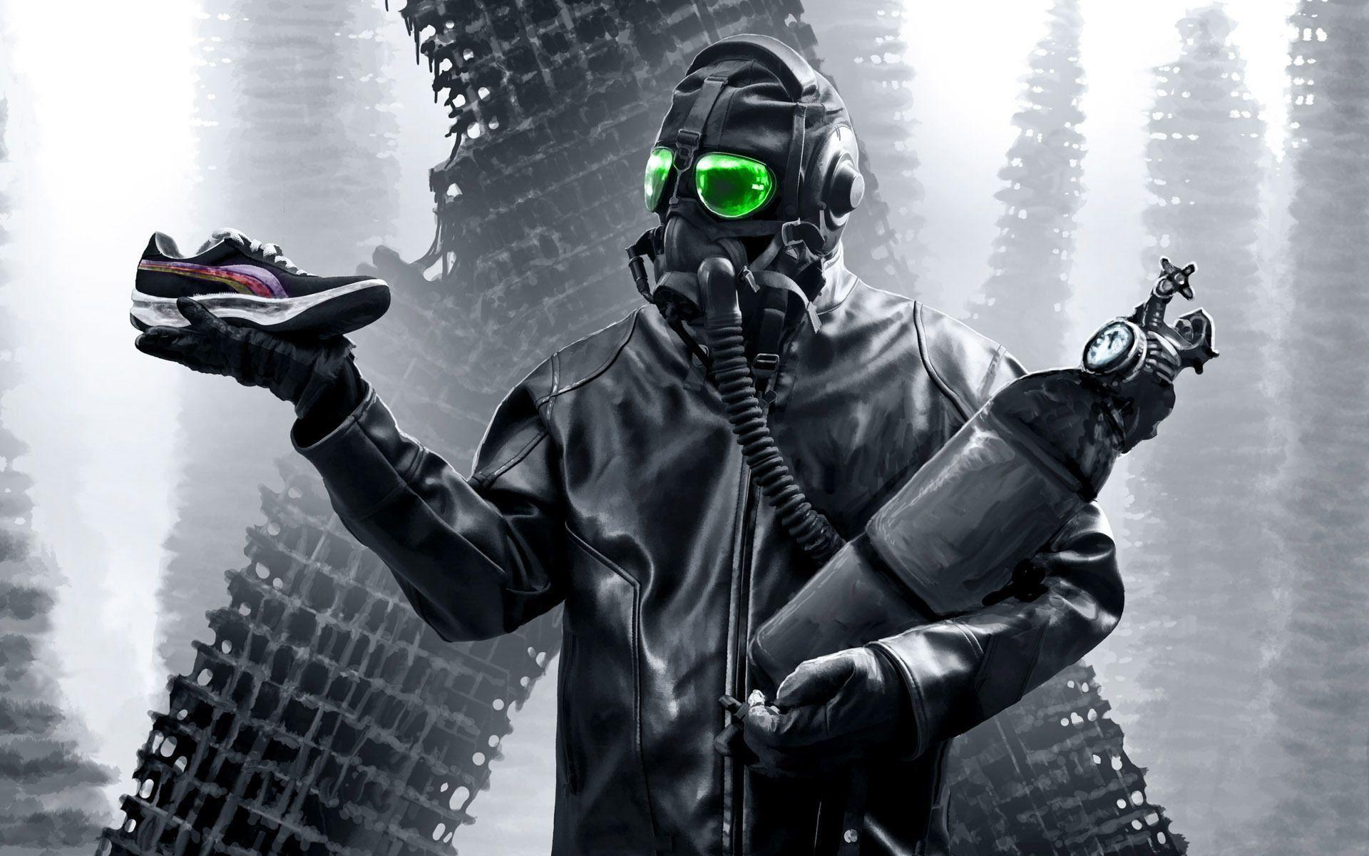 1920x1200 Post Apocalyptic Soldier With A Sneaker
