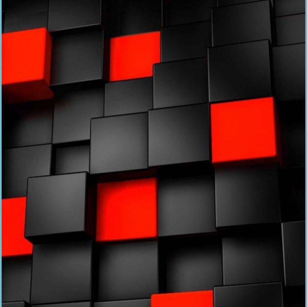1024x1024 Red Abstract iPhone Wallpaper .