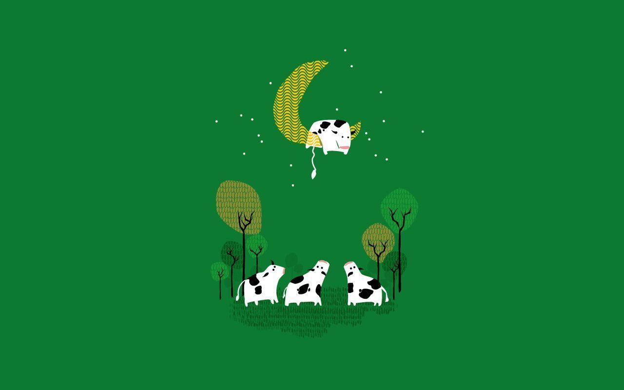 1280x800 Cute Cow