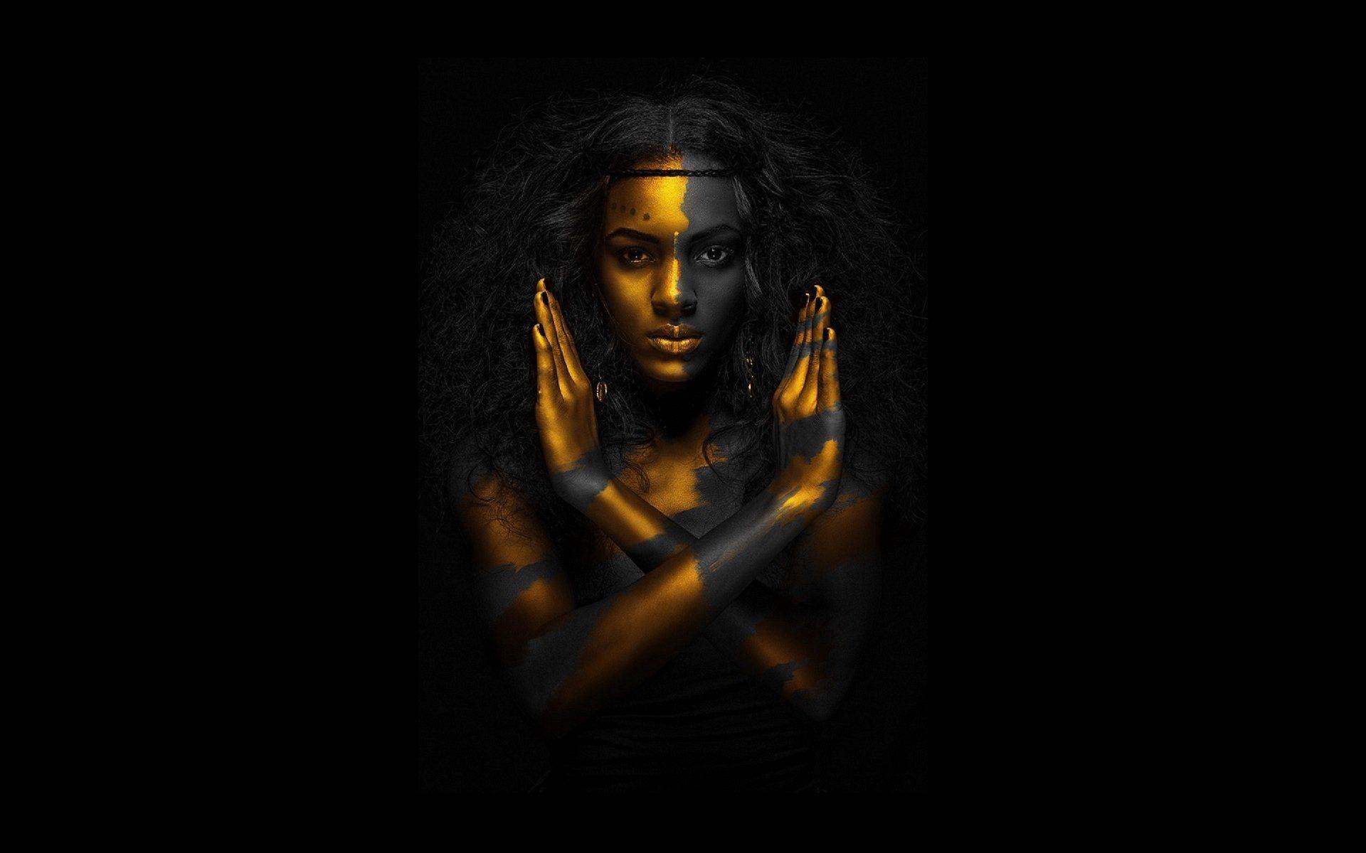 1920x1200 Black Gold Wallpaper 1080p