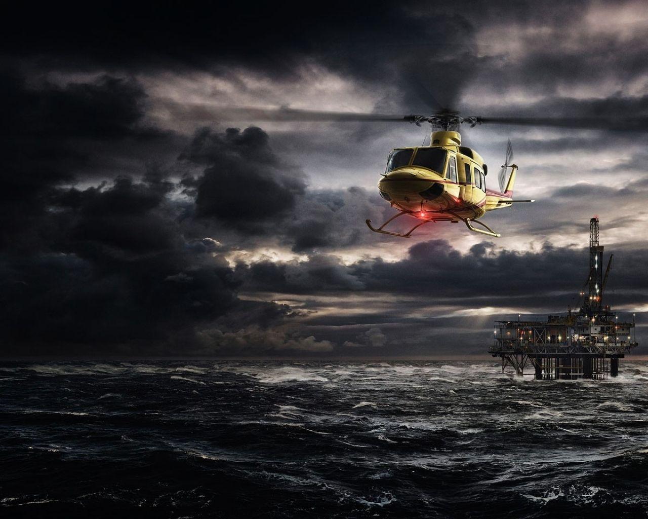 1280x1024 Offshore Platform Wallpaper .